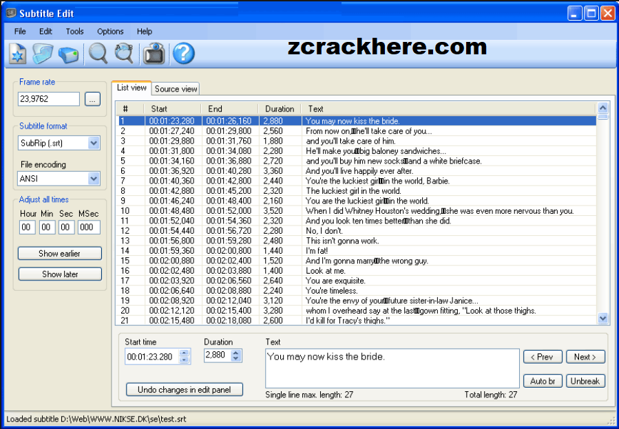 Subtitle Edit Crack